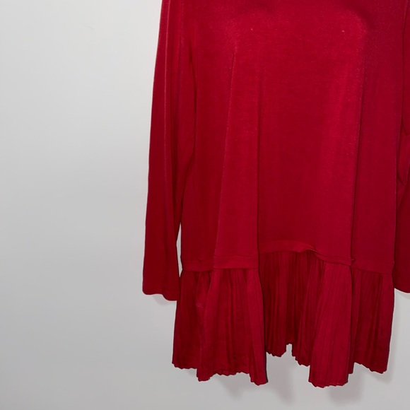 J Jill red tunic perfect for Valentine's Day - L - Picture 2 of 5